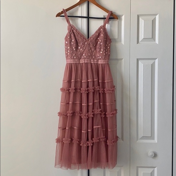 Needle & Thread Dresses & Skirts - Needle & Thread Cami Strap Embroidered Midi Dress
